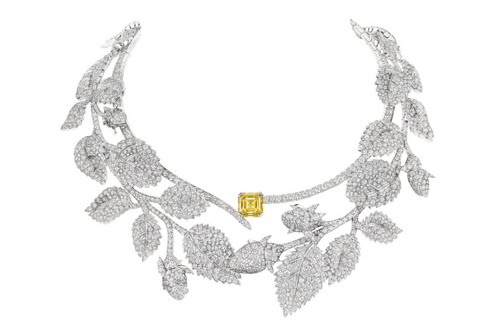 Chaumet leaf diamond necklace