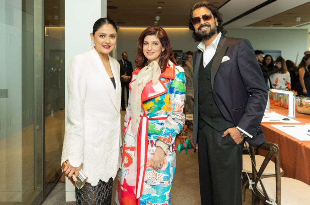 Rahul and Divya Mishra with Twinkle Khanna