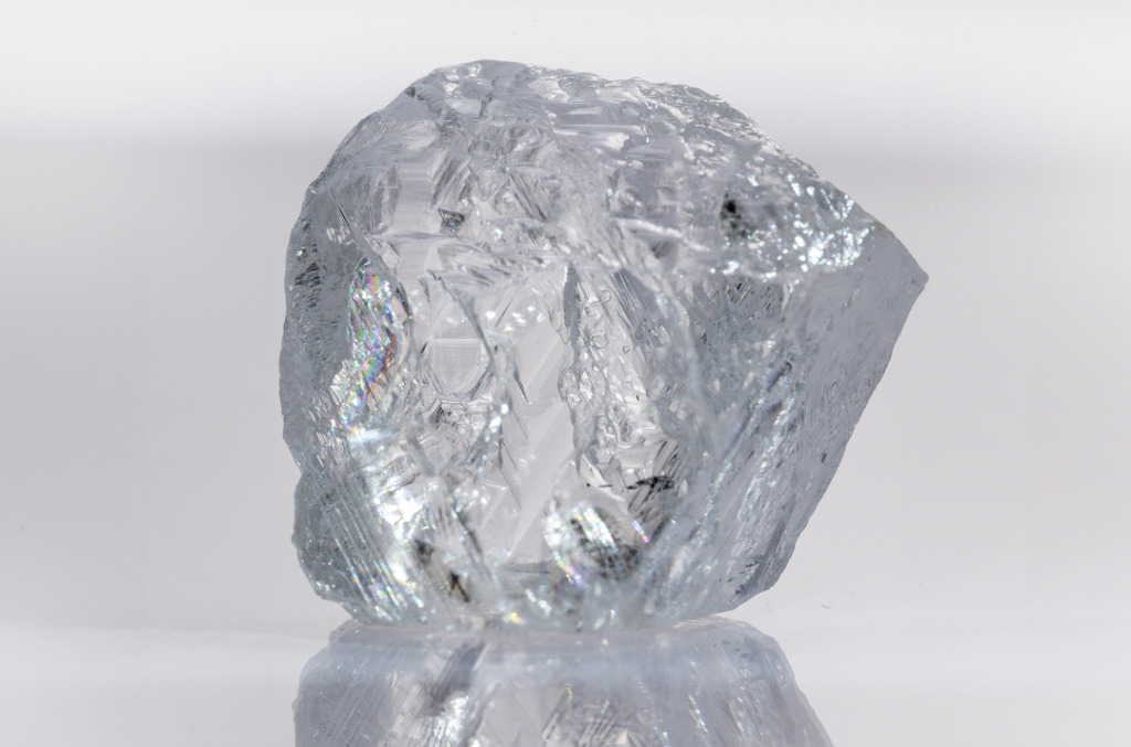 A rough uncut natural diamond