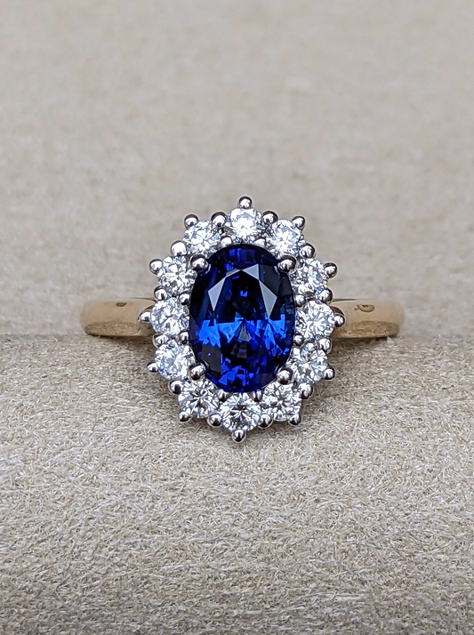 white sapphire or natural diamond ring