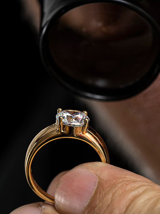 A flawless natural diamond ring