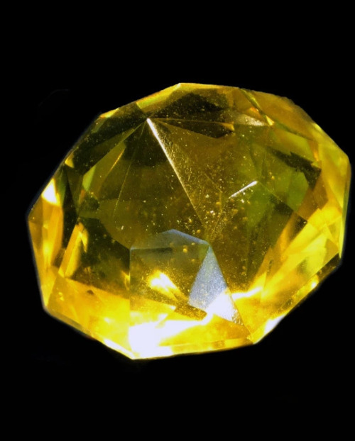 The Florentine diamond against a black background