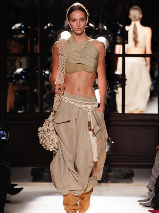 Sand coloured runway look