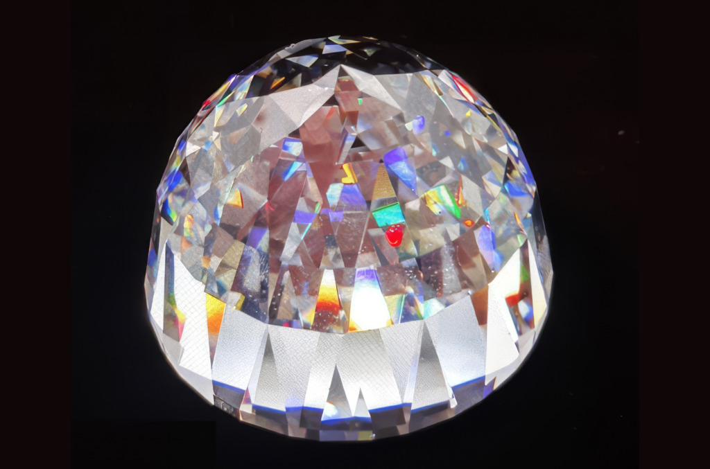 Close up of the Great Mogul diamond