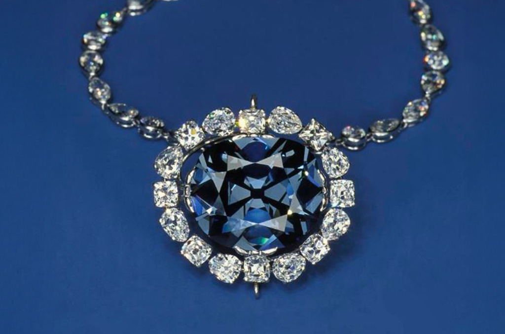 Close up of the Hope diamond