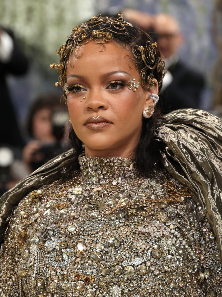Rihanna in diamond jewellery at the 2026 Met Gala