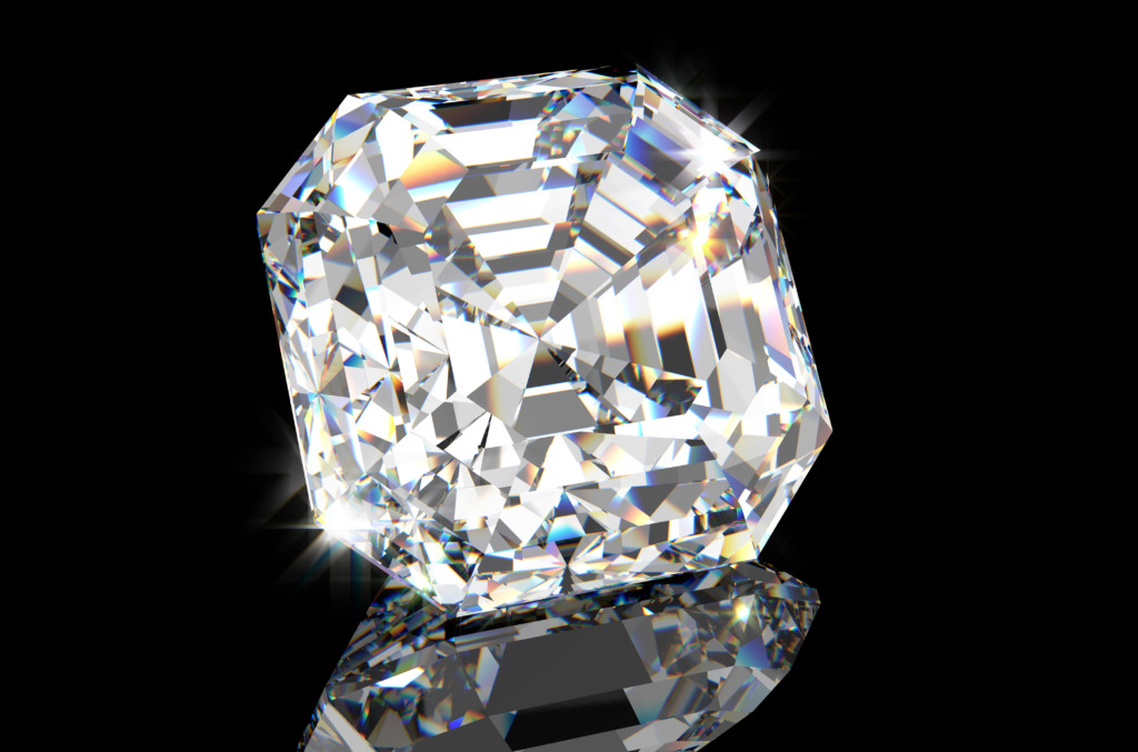 An asscher cut diamond