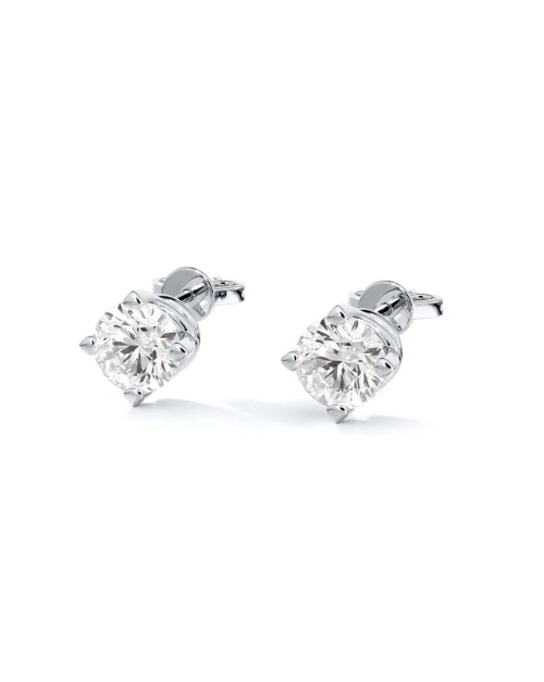 Forevermark Setting Solitaire Stud Earrings for men made using natural diamonds