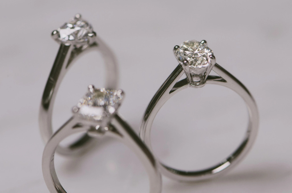 Japanese natural diamond rings