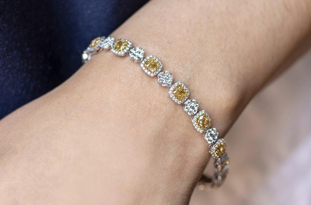 A diamond bracelet