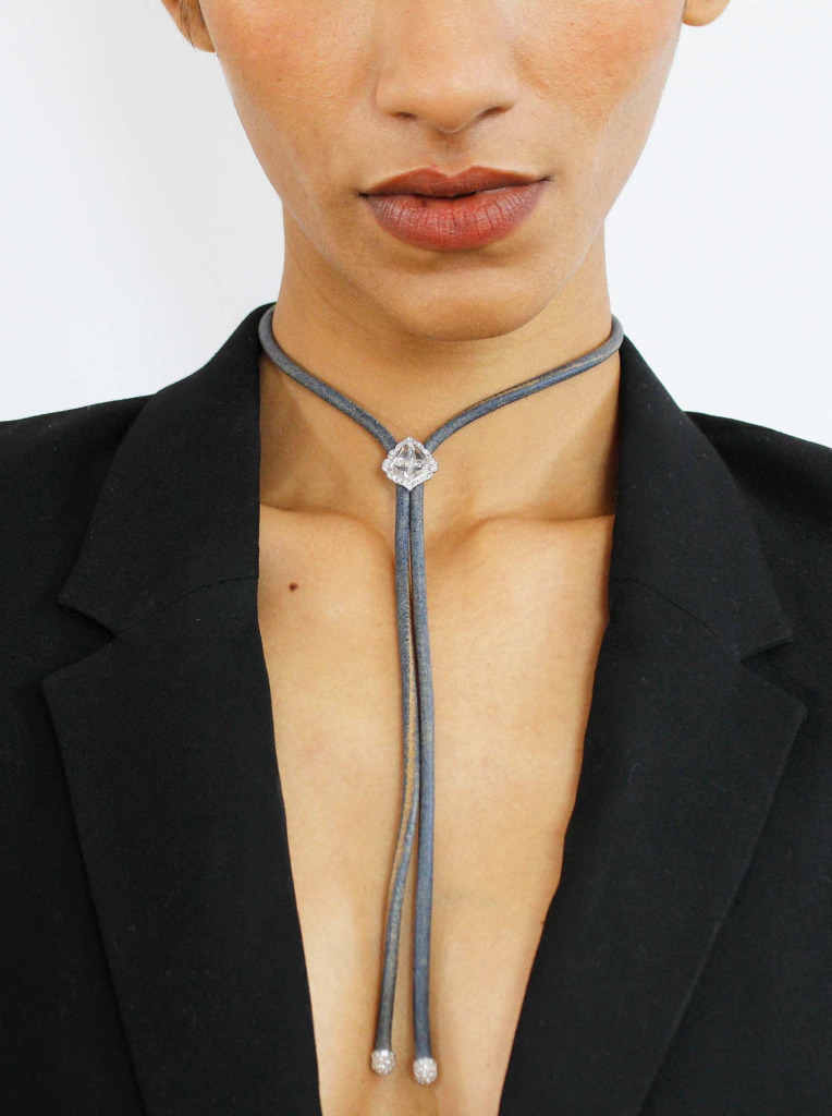 Bombay Echoes on a Cord by Vak Jewels featuring a 2.90 ct natural diamond