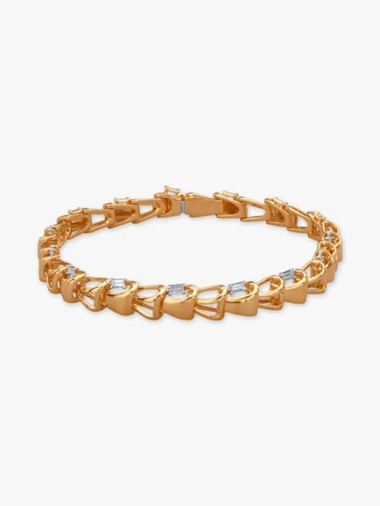 A link gold and diamond bracelet for men