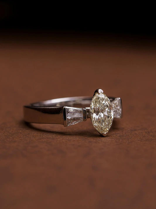 A natural diamond engagement ring