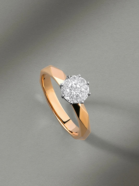 A natural diamond engagement ring