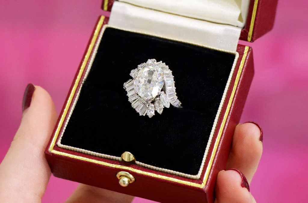 A diamond ring in a box