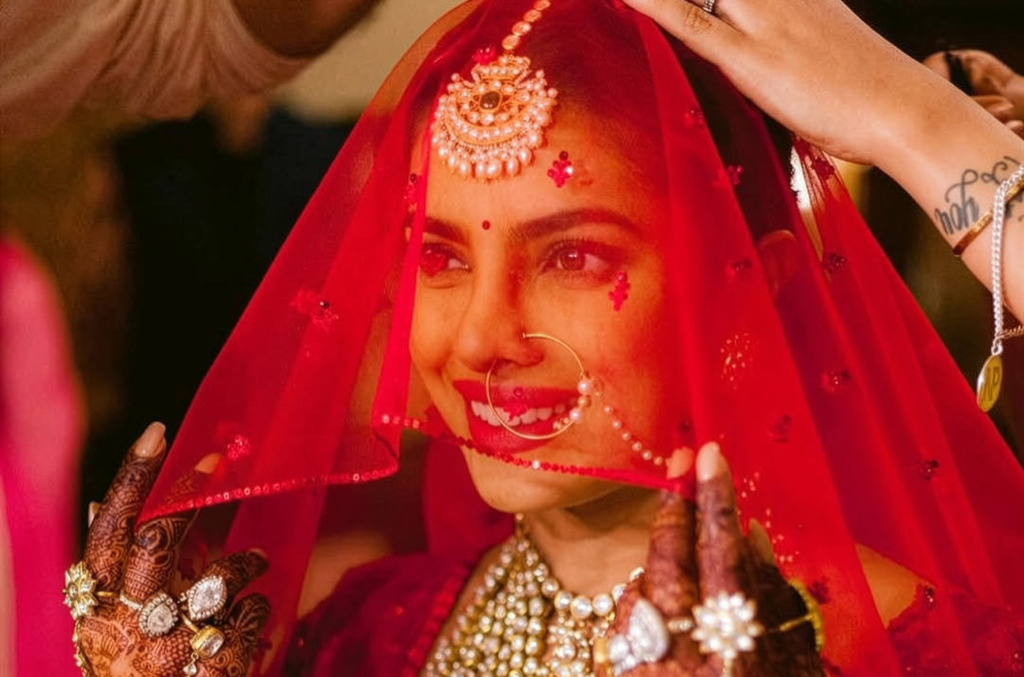 Priyanka Chopra Jonas wears a 16-carat diamond maang tikka on her wedding day