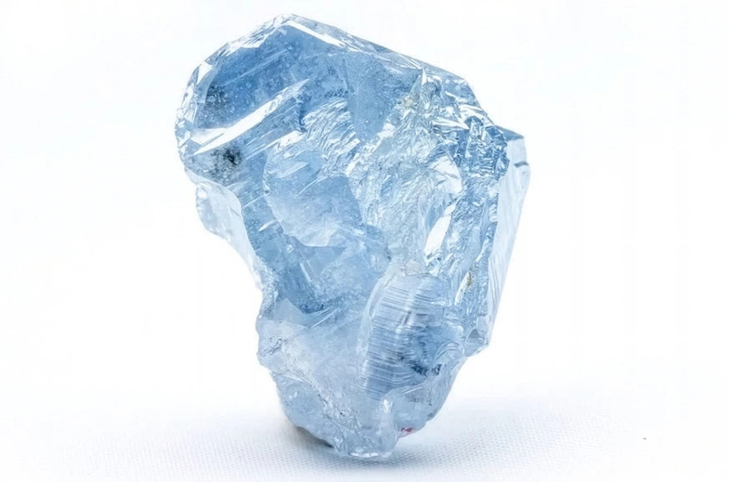 The 41.82-carat Type IIb rough blue diamond recovered from the Cullinan Mine in South Africa.