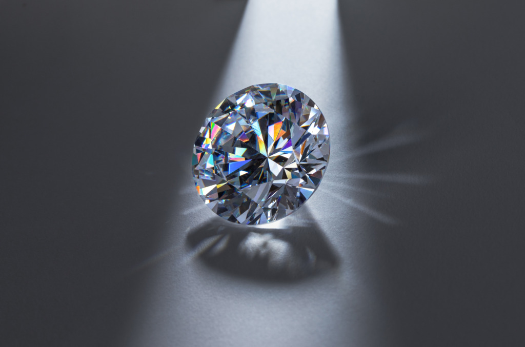 natural diamond in light