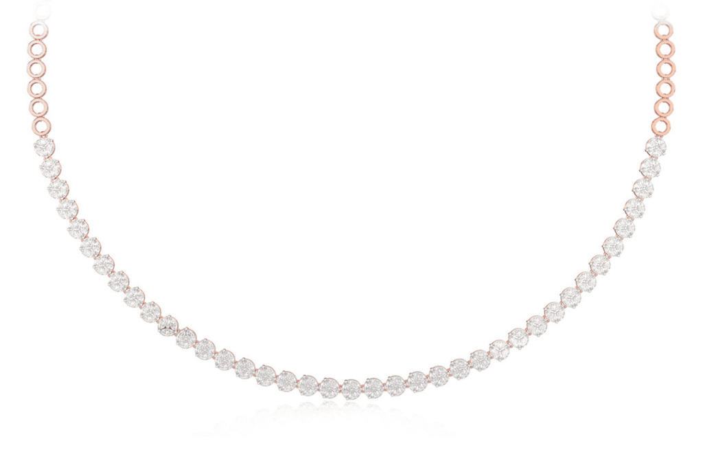 Kirtilals Classic Diamond Tennis Necklace