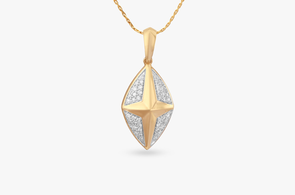 Tanishq Stellar Shine Diamond Pendant for Men