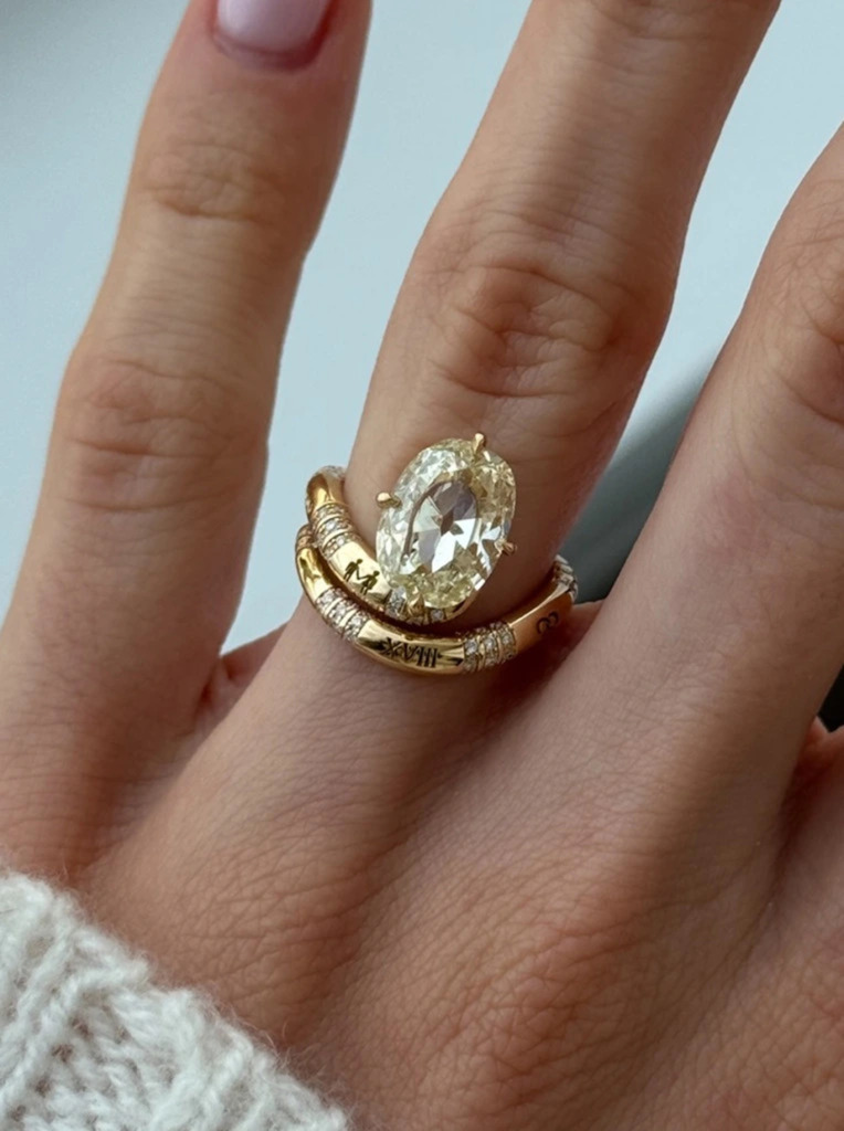 dawn desert diamond engagement ring customized for Kira Kirby 