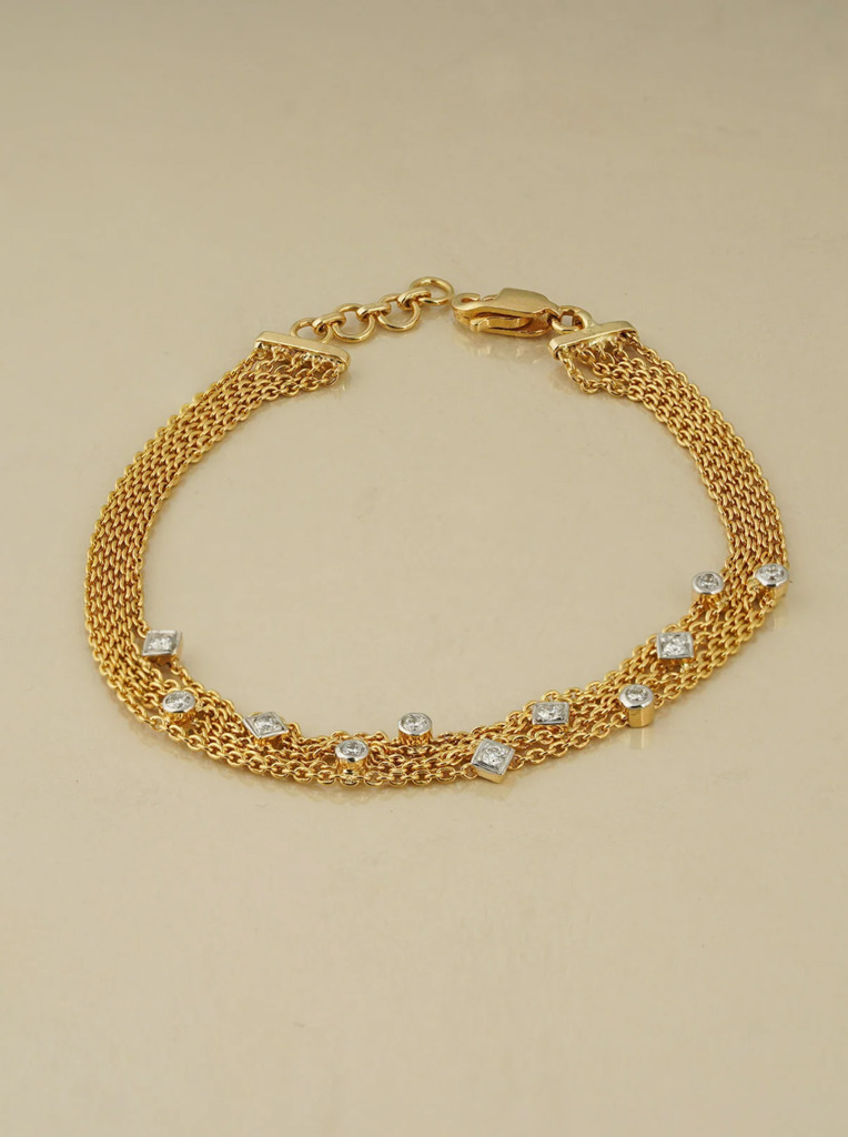 Only Karva Chauth Gift Guide Image 04 Kristen Gold Chain And Diamond Bracelet Vibe With Moi