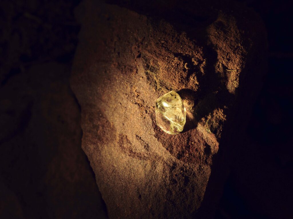 Natural diamond in the Earth