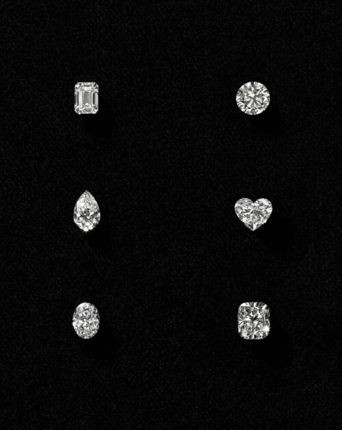 Diamond shapes on black background