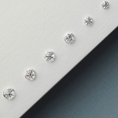 Cut diamond carat range in line