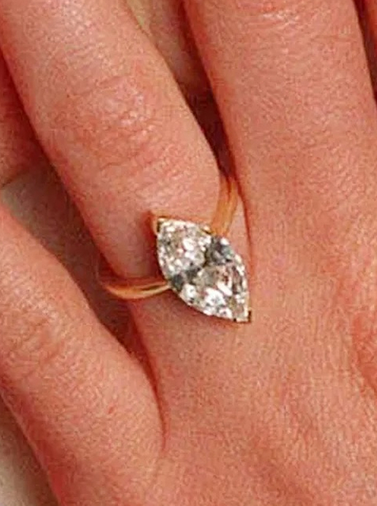 Victoria Beckham's first engagement ring: a marquise-cut three-carat natural diamond