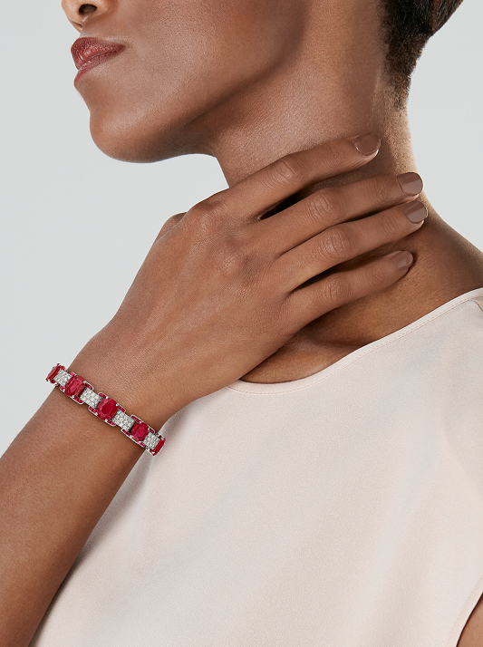Cartier Art Deco Ruby nd Diamond bracelet