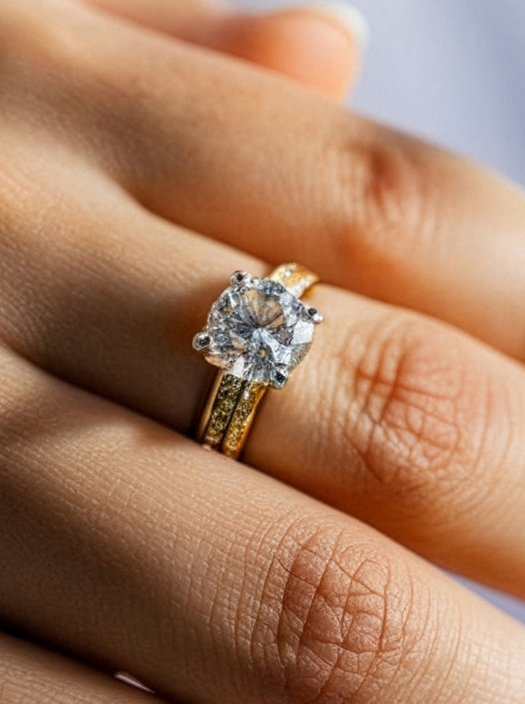 An Old Mine cut solitaire engagement ring
