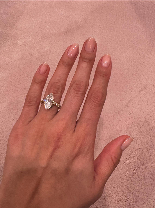 Selena Gomez's marquise diamond engagement ring