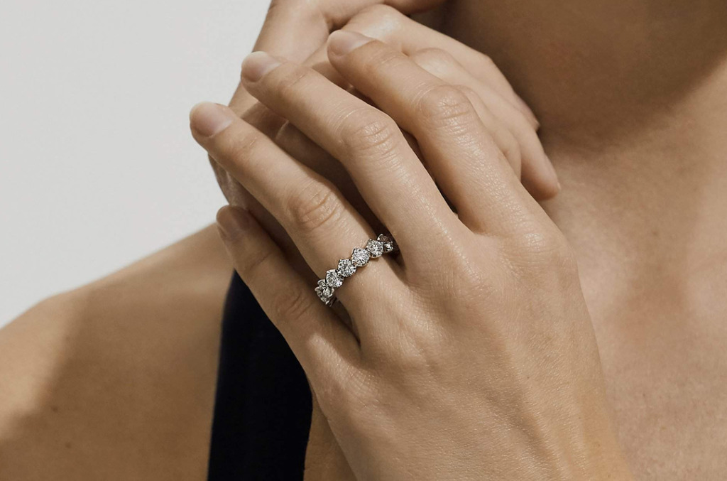 A natural diamond eternity band