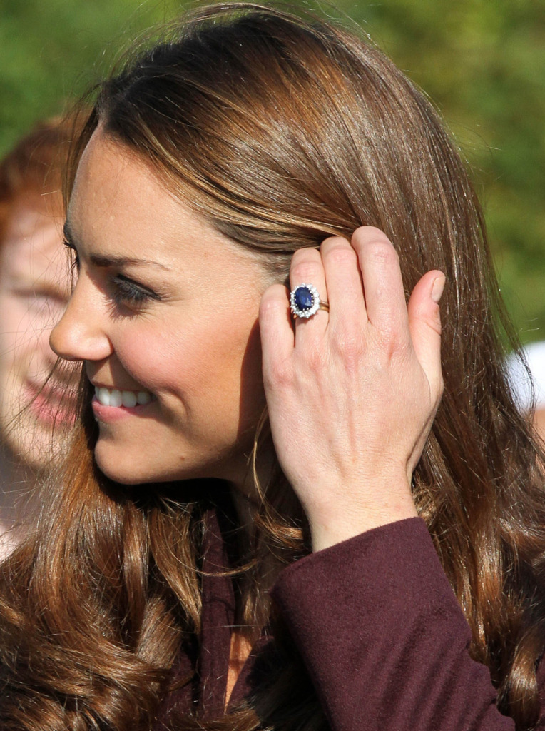Kate Middleton and her heirloom engagement which features a sapphire and natural diamonds