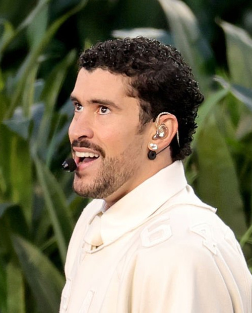 Bad Bunny wears Desert diamond earring during his Super Bowl halftime show