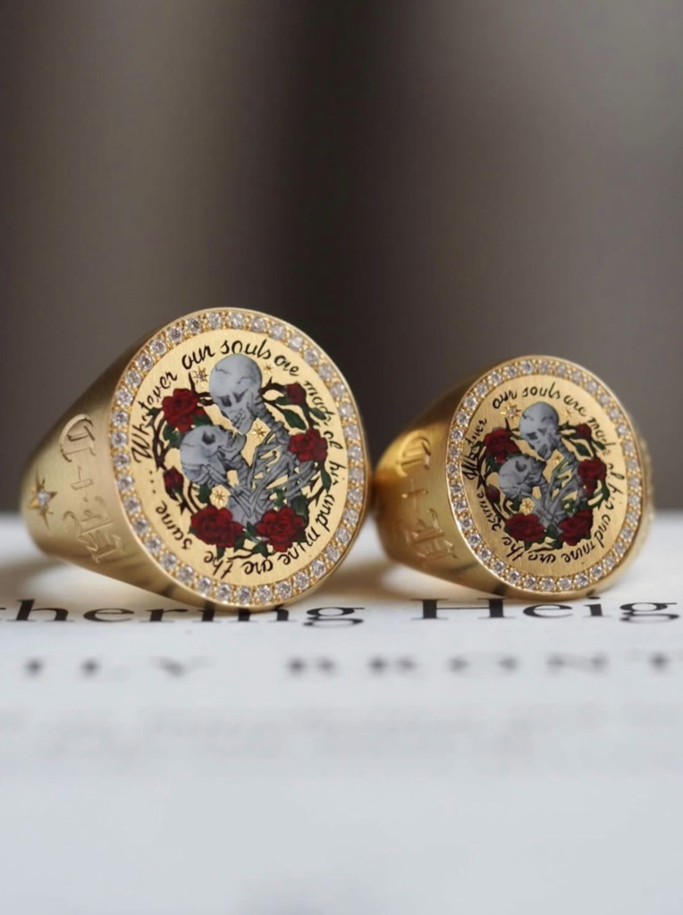 The diamond signet rings Margot Robbie had custom made to commemorate filming Wuthering Heights