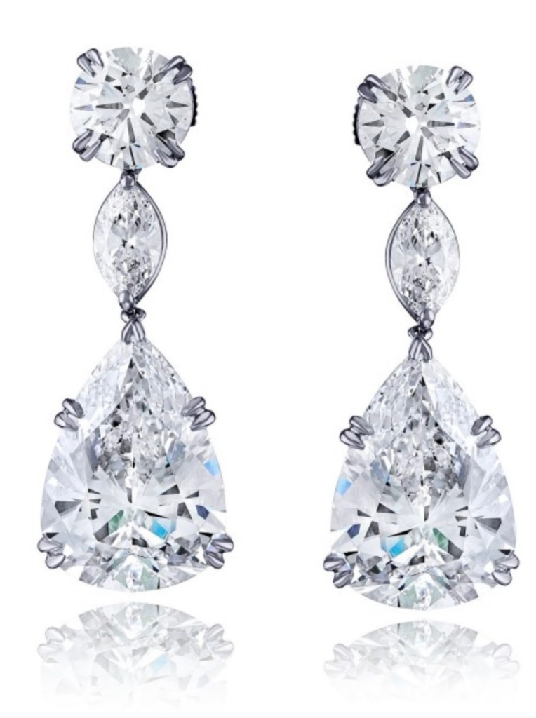 Botswana-sourced natural diamond drop earrings by Grandview Klein diamonds