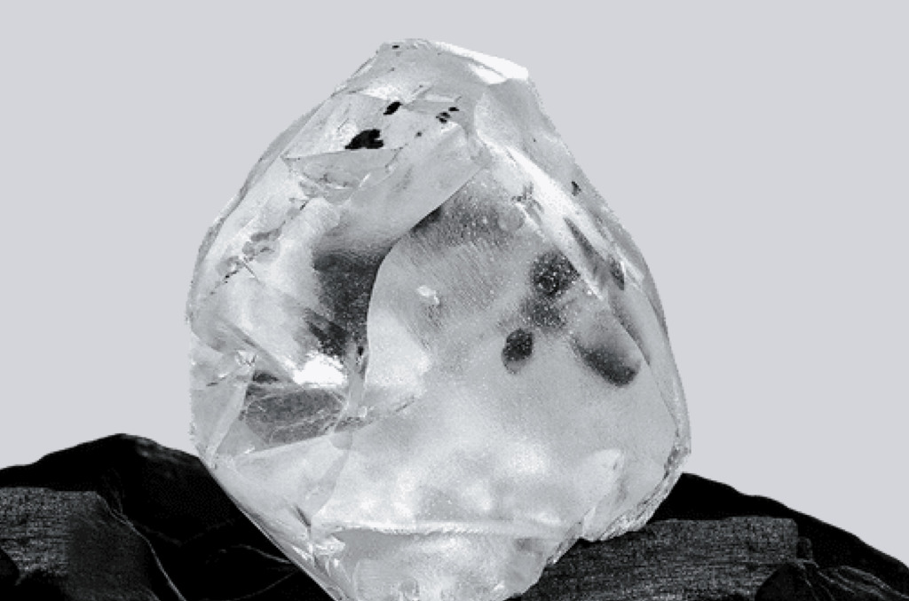 The Lesotho Legend diamond, photographed in its rough state prior to cutting.