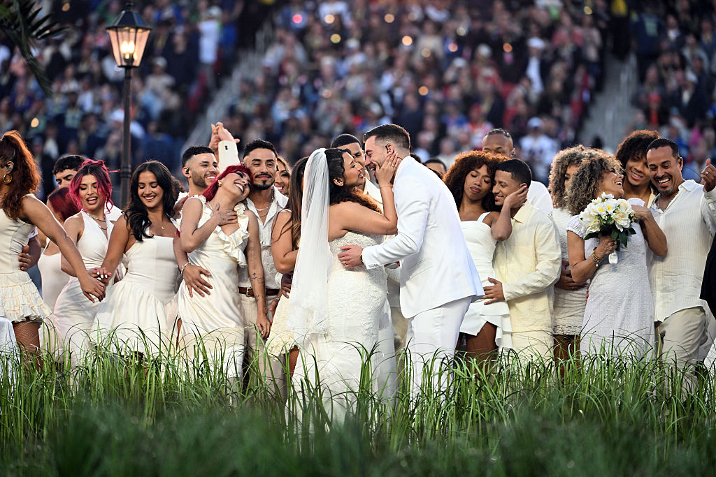 Live wedding at Bad Bunny's Super Bowl halftime performance 