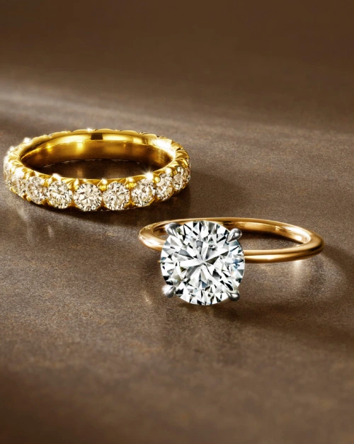 Desert diamond wedding and engagement rings