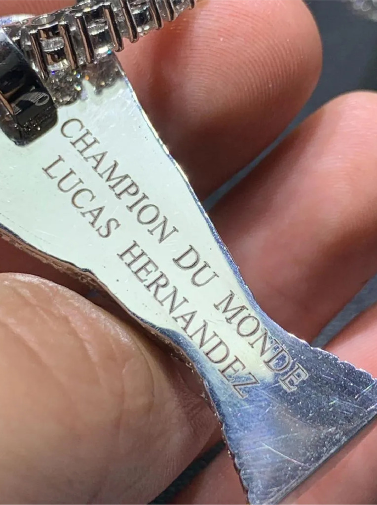 Lucas Hernandez diamond necklace