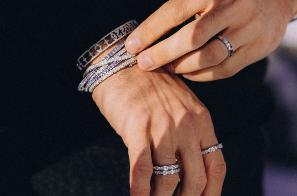 Article 69 When Cars Meet Carats Image 3 Charles Leclercs APM Monaco Engraved Diamond Bangle Instagram