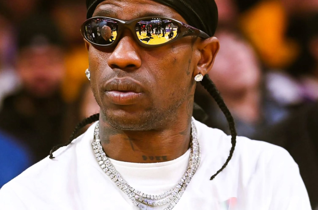 Travis Scott's diamond stud earrings