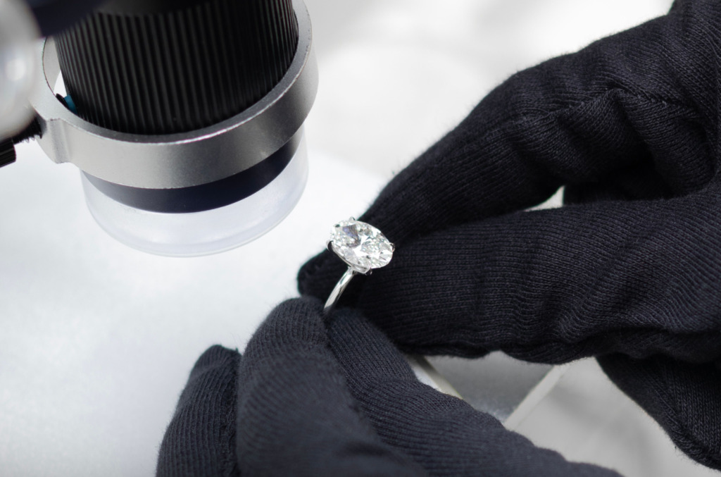professionals examining rings