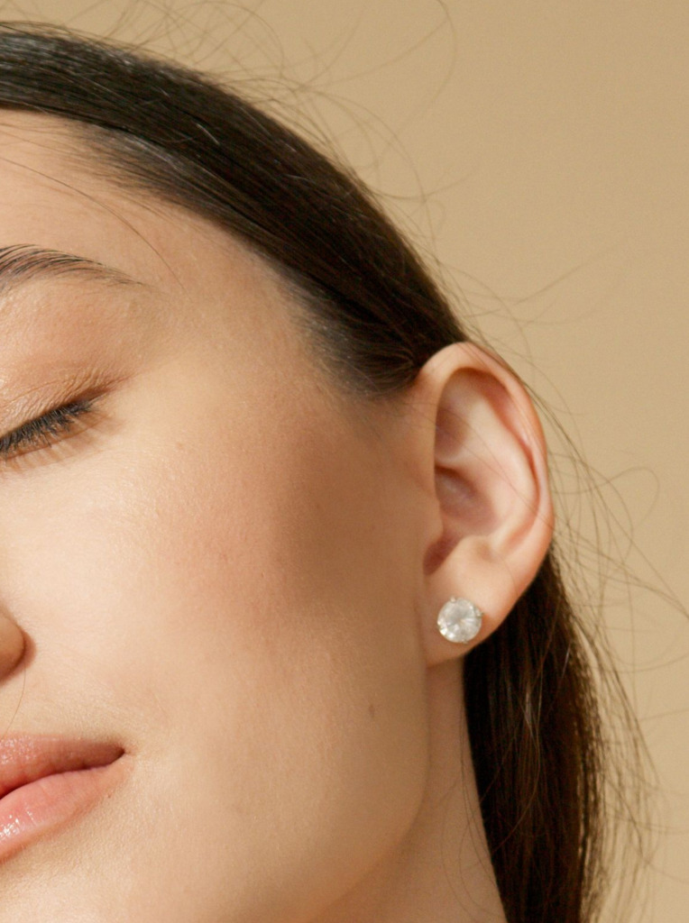 Diamond stud earrings