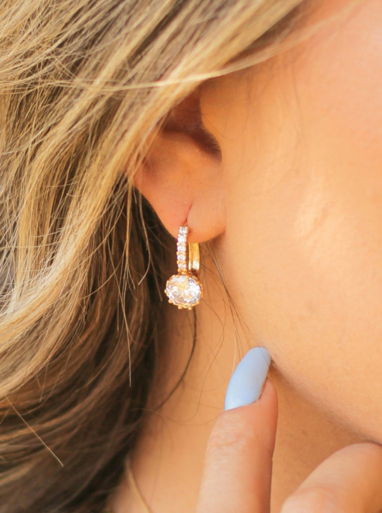 diamond hoop earrings
