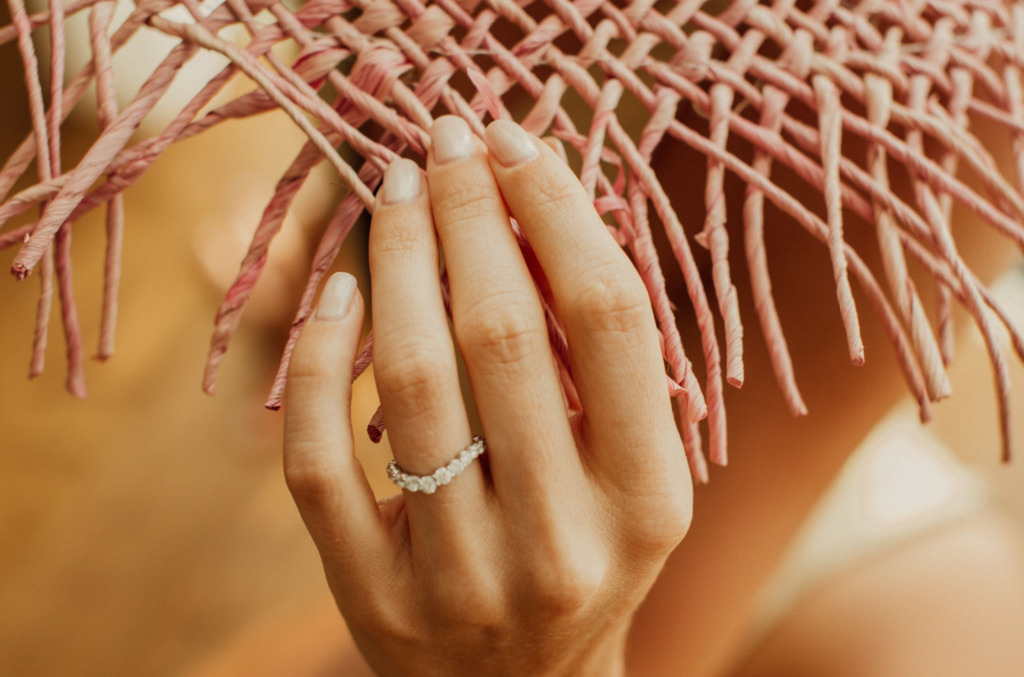 diamond ring on beach