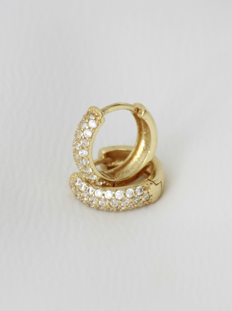 diamond hoop earrings
