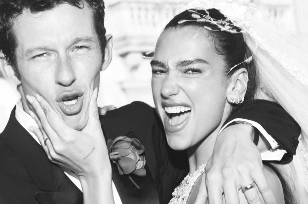 diamond stud earrings Dua Lipa